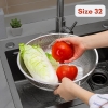 Rổ Inox Đục Lỗ Có Quai Xách Size 32 (T140)