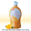 TLT: Sữa Tắm Care 1200ml hoa hồng chai màu vàng - Ko Bao Bể VC