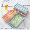 Khay đá tròn, vỉ đá tròn tủ lạnh 33 viên có nắp đậy