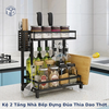 KỆ 2 TẦNG NHÀ BẾP đựng đũa thìa Dao thớt