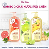 Topgia: Combo 3 chai nước rửa chén chanh + gừng+ bưởi