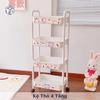 Kệ thỏ 4 tầng: Kệ Có Bánh Xe Di Chuyển Sticker Thỏ 37x23x90cm