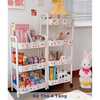 Kệ thỏ 4 tầng: Kệ Có Bánh Xe Di Chuyển Sticker Thỏ 37x23x90cm