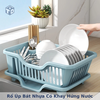 Rổ Úp Bát Nhựa - Khay Kệ Đựng Chén Có Khay Hứng Nước