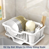 Rổ Úp Bát Nhựa - Khay Kệ Đựng Chén Có Khay Hứng Nước
