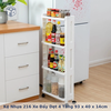 Kệ nhựa 216 xe đẩy dẹt 4 tầng 93 x 40 x 14cm