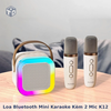 Loa bluetooth mini karaoke kèm 2 mic K12 Không dây
