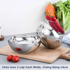 Chén Inox 2 Lớp Cách Nhiệt, Chống Nóng 14cm