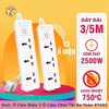 Deli Ổ cắm điện 3 ổ cắm chịu tải an toàn ET401-1