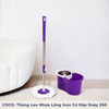 COCO: Thùng lau nhựa Lồng Inox có hộp full xoay 360 - Ko Bao Bể VC