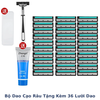 BỘ DAO CẠO RÂU TẶNG KÈM 36 LƯỠI DAO