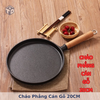 Chảo Phẳng Cán Gỗ 20CM