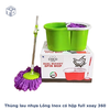 COCO: Thùng lau nhựa Lồng Inox có hộp full xoay 360 - Ko Bao Bể VC