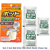 KBN Hàng Nhật, Tem phụ & HĐ: Set 3 Gói Bột Khử Cặn Bình Nước Clean Up