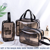 SÉT 3 TÚI NHỰA MÀU ĐEN TRONG SUỐT ĐỰNG ĐỒ GIVENCHY, TRAVEL
