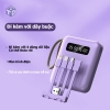 Pin sạc dự phòng 20000mAh 4 đầu sạc kiêm đèn pin chiếu sáng (T100) (Cái)