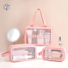 WASHBAG Sét 3 Xịn: Túi đựng mỹ phẩm, đồ trang điểm đi du lịch trong suốt, chống thấm nước (T100) (Bộ)