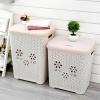 Việt Nhật - Mã 5159: Giỏ nhựa hoa có nắp đựng quần áo đồ chơi giỏ sọt nắp