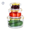 Việt Nhật - Mã 6558: Hộp Thực Phẩm Tròn Bộ 3 Hokori (T12) (Bộ)