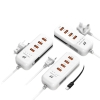 Ổ cắm sạc thông minh 4 cổng sạc nhanh màu trắng + đen