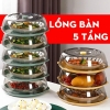 LỒNG BÀN 5 TẦNG CHỐNG BỤI TRONG SUỐT ĐẬY THỨC ĂN