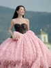 Black pink party dress BP60