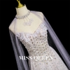 Evening dresses - Engagement dresses, wedding dresses - High-end luxury, unique style, cape dresses, dresses with sparkling stones MQ30
