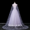 Purple evening dresses with cape and shawl, elegant evening dresses, party dresses, high-end wedding dresses MQ20