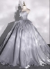 Gray evening gown, coming of age ceremony G30