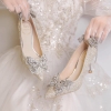 Crystal high heel shoe M01