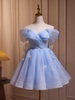Blue short evening dress X LJFR