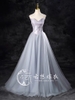 Gray evening gown, coming of age ceremony G20