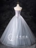 Gray evening gown, coming of age ceremony G20