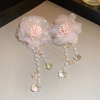 Fake flower earrings and necklace set