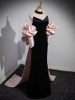 Black pink party dress BP100