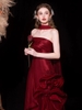 Red evening gown for party R4030