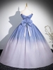 Blue Prom Dress B40