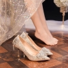 Crystal high heel shoe M01