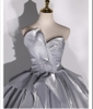Gray evening gown, coming of age ceremony G30