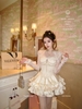 Catyears “Year of the Cat” Antique Music Box – Heavy-Duty Satin & Lace Corset + Ruched Skirt Set