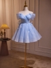Blue short evening dress X LJFR