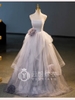Gray evening gown, coming of age ceremony G10