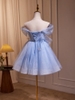 Blue short evening dress X LJFR