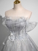 Gray evening gown, coming of age ceremony G60