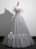 Gray evening gown, coming of age ceremony G60