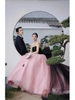 Black pink party dress BP50