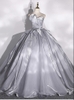 Gray evening gown, coming of age ceremony G30
