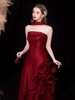 Red evening gown for party R4030