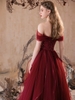 Red evening gown for party R4020