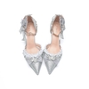 ( Pre Order 15 days ) Sparkling crystal silver shoes X Mirror bear